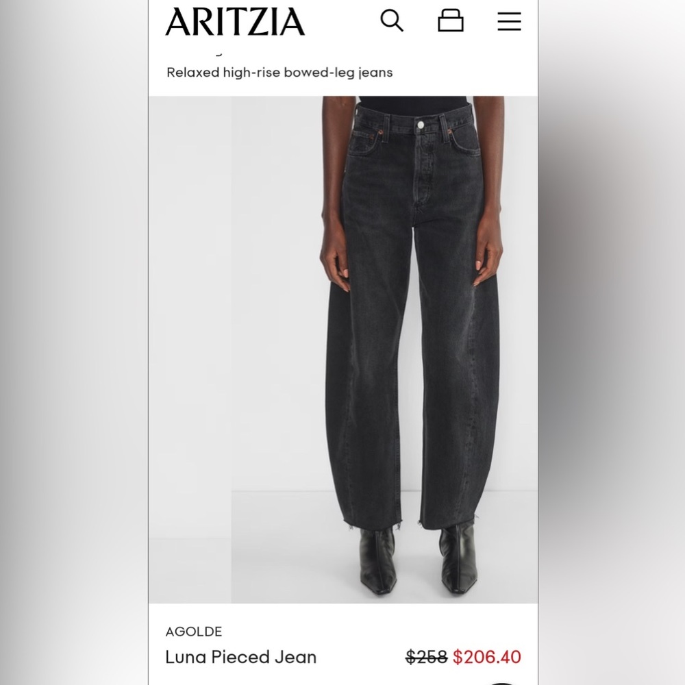 AGOLDE luna pierced barrel jean